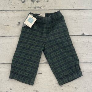 Janie and Jack Baby Boy Green Blue plaid pants Christmas Scottish
